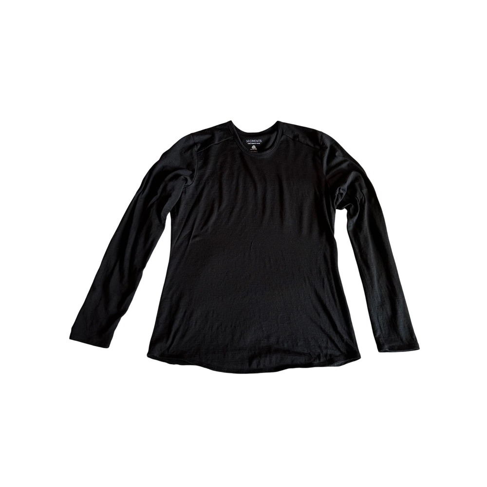 Segments Black 100% Merino Wool Long Sleeve Base Layer Top Womens Medium